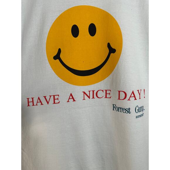 Forrest Gump " Have a Nice Day" Vintage Reprint Single Stitch T-shirt Hanes Tag - Picture 5 of 8